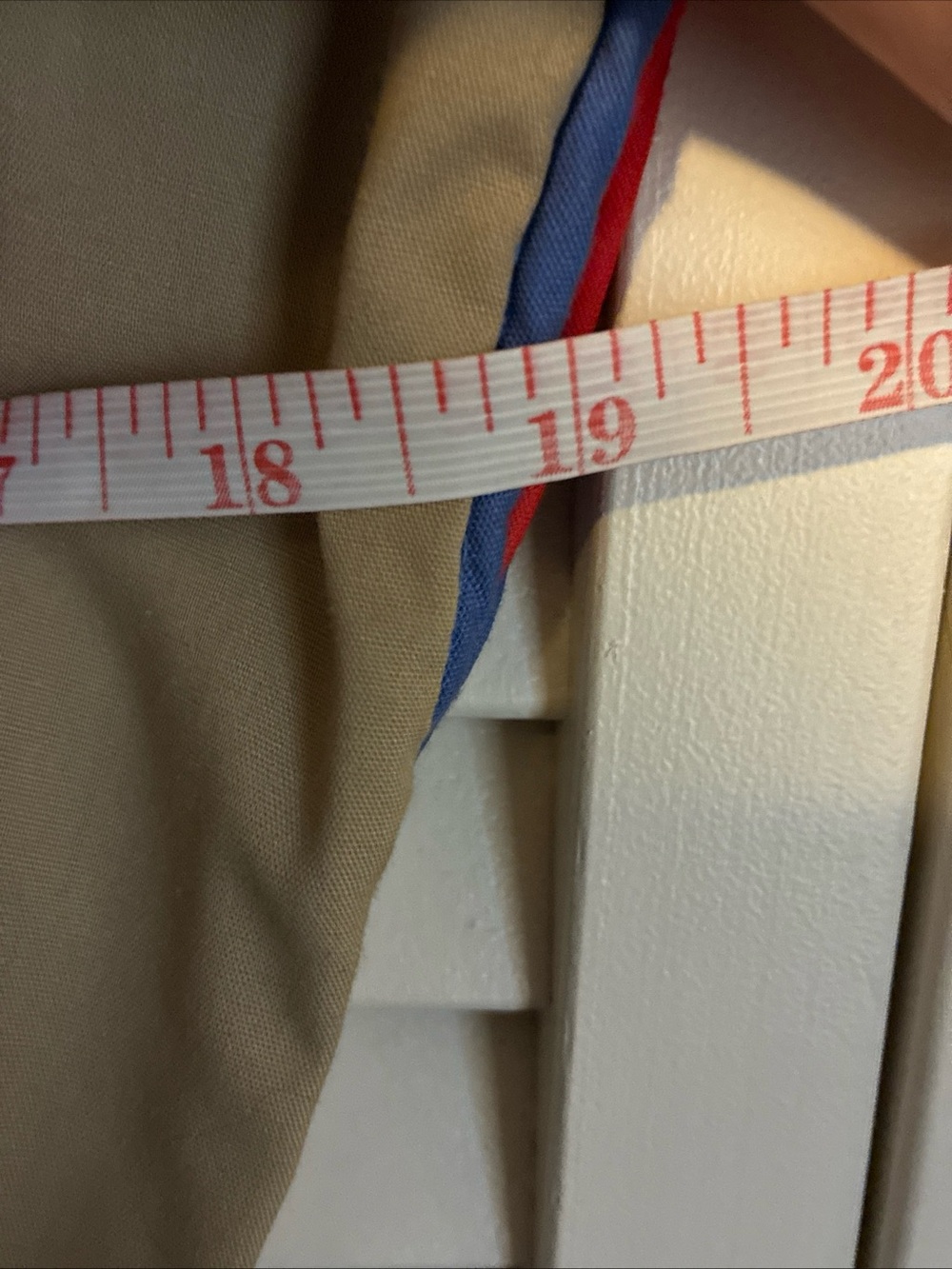 Vintage 70s Romper House Dress Beige with Red/Blue Piping Camp Western L (10-12) - Picture 7 of 7